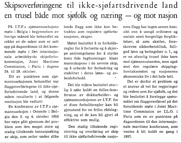 Skipsoverføringene til ikke-sjøfartsdrivende land en trusel både mot sjøfolk og næring - og mot nasjon