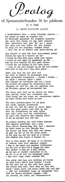 Prolog<BR>
<BR>
til Sjømannsforbundets 50 års jubileum<BR>
25. 9. 1960<BR>