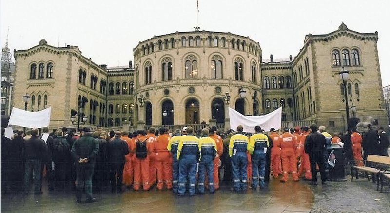 Sjømannsdemonstrasjon Stortinget