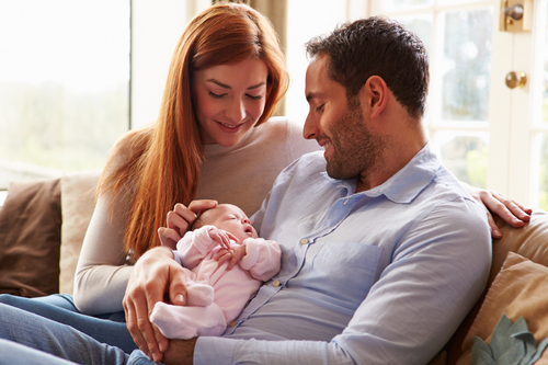 Foreldre og baby. Shutterstock 208024120