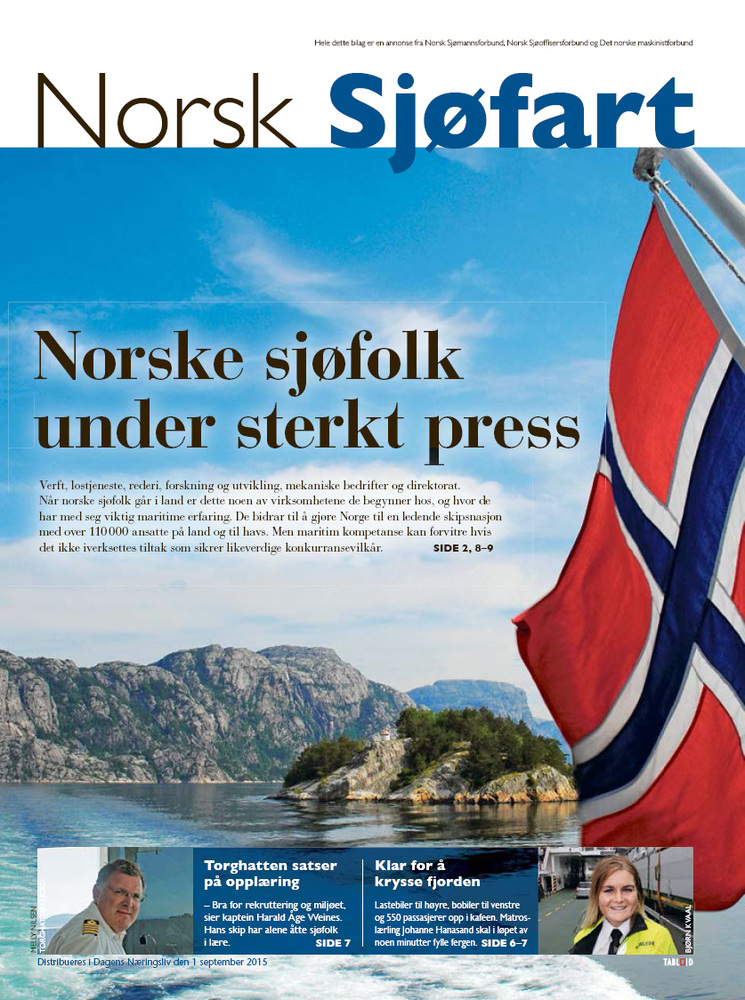 Informasjonsavisen «Norsk Sjøfart», 1. september 2015